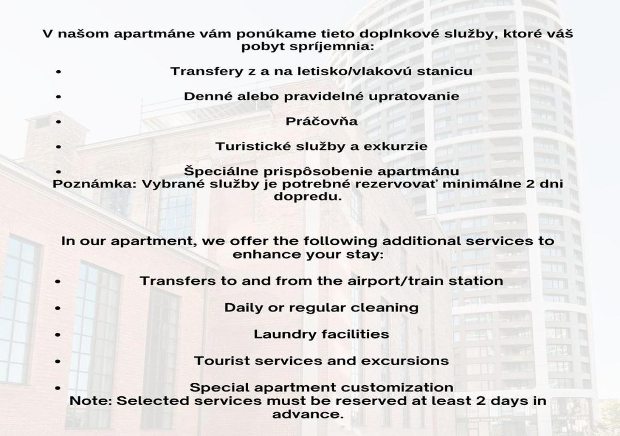 Skau Coral Residence In Sky Park 22 Floor 1Tower Panoramic View Free Parking 布拉迪斯拉发 外观 照片
